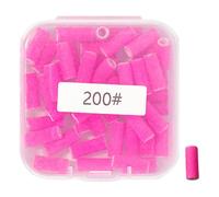 Professional Nails Art 50pcs Sanding Bands and 1pc Mandrel Bit Small Nails Sanding Files for Acrylic Gel Manicures Polishing Mandrel