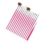 Professional Nails Art Brushes And Dotting Tools Set 15Pcs For Gel Nails Gel Designs Comfortable And Practical Handle