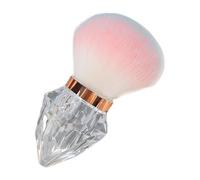 Professional Nails Art Collector Brush With Soft Bristles Crystal Shape Handle Powder Remover Brush Makeup Brush