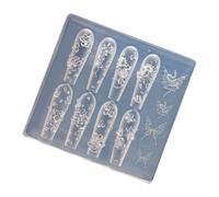 Professional Nails Art Shapes Rose Shape Small Accessories Mould Nails Decorative Mould for Salon Manicure Decoration Reusable Rose Nail Art Silicone