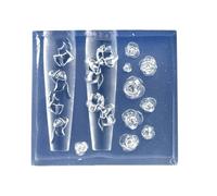 Professional Nails Art Silicone Template with Embossed Detail for Jewelry Phone Case Embossed Silicone Nail