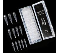 Professional Nails Double Forms ABS Crystal Tip for Quick Length Extension Durability At Home Salon Manicure Nails Mold Professional Mold Double Forms Salon Grade Crystal