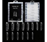 Professional Nails Double Forms ABS Crystal Tip for Quick Length Extension Durability At Home Salon Manicure Nails Mold ABS Nail Tips