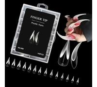Professional Nails Double Forms ABS Crystal Tip for Quick Length Extension Durability At Home Salon Manicure Nails Mold Professional Mold Double Forms Salon Grade Crystal