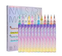 Professional Nails Painting Pen 0.5mm Precise Tip Fast Dry Acrylic Marker Portable Crafting Tool For Beginners Artists Nail Art Pen