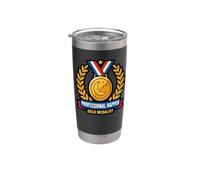 Professional Napper Gold Sleep Medalist Funny Lazy Sarcastic Stainless Steel Insulated Tumbler