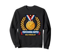 Professional Napper Gold Sleep Medalist Funny Lazy Sarcastic Sweatshirt