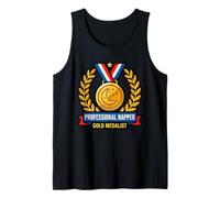 Professional Napper Gold Sleep Medalist Funny Lazy Sarcastic Tank Top