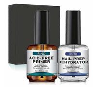 Professional Natural Nail Prep Dehydrate and Acid-Free Primer, Dehydrator for Acrylic and Gel Nail Polish, Non Acid Primer for UV Gels Fast Dry Sup...