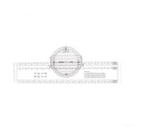 Professional Navigation Slide Rule for Flight Charts - Transparent Plotting Ruler with Angle Scale - Aviation Drawing Tool 34cm