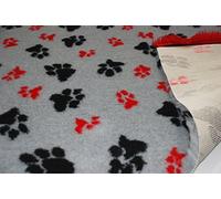 Professional Non Slip Veterinary Dog Puppy Vet Bedding LG Paws - RED Grey, 1 mtr 150cm x 100cm