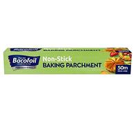 Professional Non- Stick Baking Parchment Paper Greaseproof Paper Fridge & Freezer, Microwave and Oven Safe (up to 220°C) - 450mm x 50m - Pack of 1