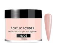 Professional Nude Acrylic Powder - 60g Acrylic Nail Extension Powder for Extensions, Carving, Sculpting, French Manicure & 3D Art, No Nail Lamp Needed