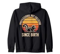 Professional Nut Collector Since Birth Humor Zip Hoodie