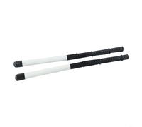 Professional Nylon Drum Brushes for Jazz Folk Performance - Wavy Rod for Cajon and Snare Drum 36.5cm White(White)