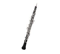 Professional Oboe C Key Semi-automatic Style Nickel-plated Keys Woodwind Instrument with Oboe Reed Gloves Leather Case Carry Bag Cleaning Cloth Mini Screwdriver