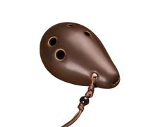 Professional ocarina 1 Ocarina 6 Hole High C Key Beginner Teaching Mini Pendant(Dark brown)