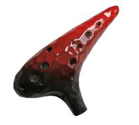 Professional ocarina Ocarina Ocean Wave Ceramic Musical Instruments 12 Hole Professional Musique Handmade Home Of Ocarina From (Color : Red)