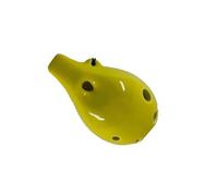 Professional ocarina Professional Ocarina For Beginners 6-hole Alto C Bent Mouth Ocarina Ceramic White Yellow Bent Mouth AC Alto C (Color : 2)