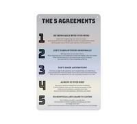 Professional Office Decor Five Guiding Principles Wall-Art Print for Success Home Office Motivational(Framed,16x24inch(40x60cm))