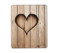 Professional Office Mousepad Wood Heart 25X30Cm, Mouse Pad Premium Keyboard Pad For Game Home Pc