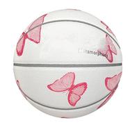 Professional outdoor basketball, butterfly design ball, durable composite leather, school training equipment, reusable sports accessories, competition practice equipment, u