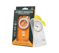 Professional Outdoor Compass for Map Reading - Navigation Tool with Rotatable Housing, Map Ruler, and Magnifier, Survival & Orienteering Compass with Safety Lanyard