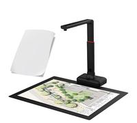 Professional Overhead Book Scanner - Large Format with Auto Page Flattening, Split Function & Text Recognition, Adjustable Height for Archives & Libraries