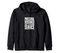 Professional Overthinker At Your Service Quote Zip Hoodie