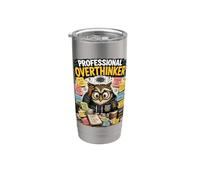 Professional Overthinker Funny Anxiety and Overthinking Owl Stainless Steel Insulated Tumbler