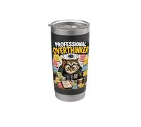 Professional Overthinker Funny Anxiety and Overthinking Owl Stainless Steel Insulated Tumbler