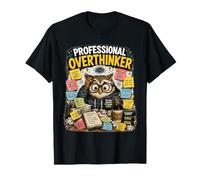 Professional Overthinker Funny Anxiety and Overthinking Owl T-Shirt