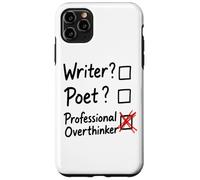 Professional Overthinker Funny Writer Poet Checklist Case for iPhone 11 Pro Max