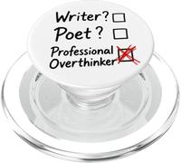 Professional Overthinker Funny Writer Poet Checklist PopSockets PopGrip for MagSafe
