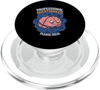 Professional Overthinker Please Hold Brain Humor PopSockets PopGrip for MagSafe