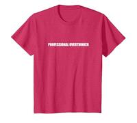 Professional Overthinker T-Shirt, Youth, Red Heather, Large