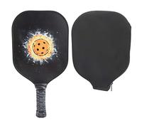 Professional Paddle Racket, Fiberglass Surface PP Core for Indoor Outdoor Training, Lightweight Racquet with Edge Protection, Perfect Balance of Power Control