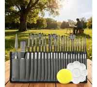 Professional Paint Brushes Set for Artists: Portable Case Paintbrushes Kit for Travel - 24pcs Multi-Brush for Acrylic Painting Oil Watercolor Gouache Painting - Ideal for Gift