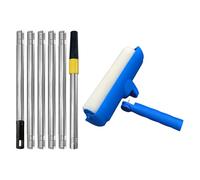 Professional Paint Roller with Cover NonDrip Design Universally Thread Compatibility for Ceiling Wall Renovation Tool Adjustable Head Paint Roller with Splash Guard