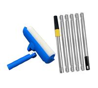 Professional Paint Roller with Cover NonDrip Design Universally Thread Compatibility for Ceiling Wall Renovation Tool Adjustable Head Paint Roller with Splash Guard
