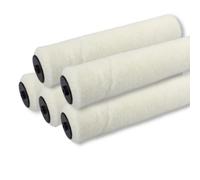 Professional Paint Rollers | Economy Polyester High Density Multi Purpose Paint Roller for House Painting DIY Craft Finest Finishes, Painting Walls, Flat Surfaces - 15-Inches, White (Pack of 5)