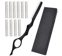 Professional Paint Stainless Steel Feather Cut Hairdressing Razor (black)