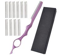 Professional Paint Stainless Steel Feather Cut Hairdressing Razor (pink)