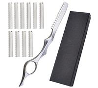 Professional Paint Stainless Steel Feather Cut Hairdressing Razor (sliver)