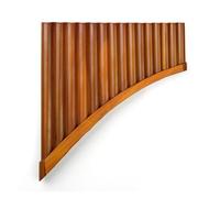 Professional Pan Flute 15/18 Pipes Brown Flat PanFlute G/F Key Pan Pipes Woodwind Instrument(15-G-flat)