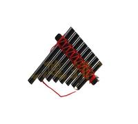 Professional Pan Flute 15 Pipe G Key Flute Pan Folk Musical Instrument Pan Flute Bamboo Panpipes Chinese Traditional Woodwind Instrument(Black final goods)