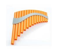 Professional Pan Flute 15-pipe G-key Orange Curved Pan Flute For Right Hand And Left Hand G-key With Base ABS(Right)