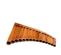 Professional Pan Flute 15-pipe Wooden Support G/C Tune [style] Panpipe Instrument Playing Forward And Backhand Adult Bitter Bamboo Folk Music(G)