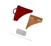 Professional Pan Flute 15 pipes Bamboo Pan Pipe Flute Woodwind G Key Instrument for Beginner(Right Hand)