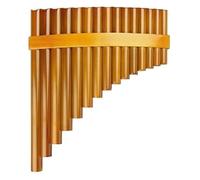 Professional Pan Flute 15 Pipes Brown Pan Flute G Key Pan Pipes Woodwind Instrument Chinese Traditional Musical Instrument Bamboo Pan Flute(Right)